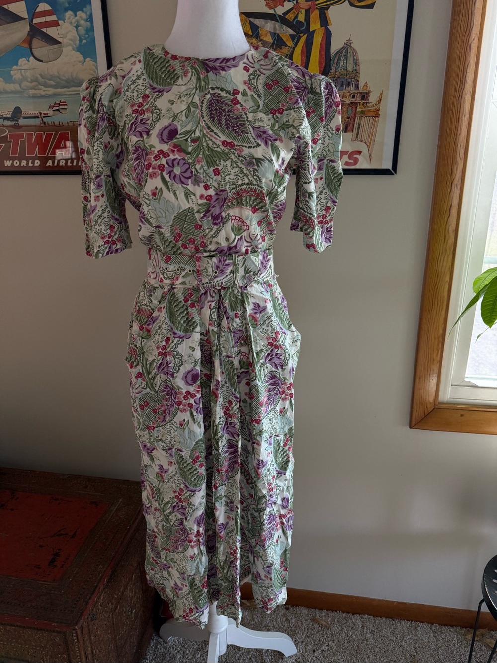 Vintage 80s E.D. Michaels Midi Dress